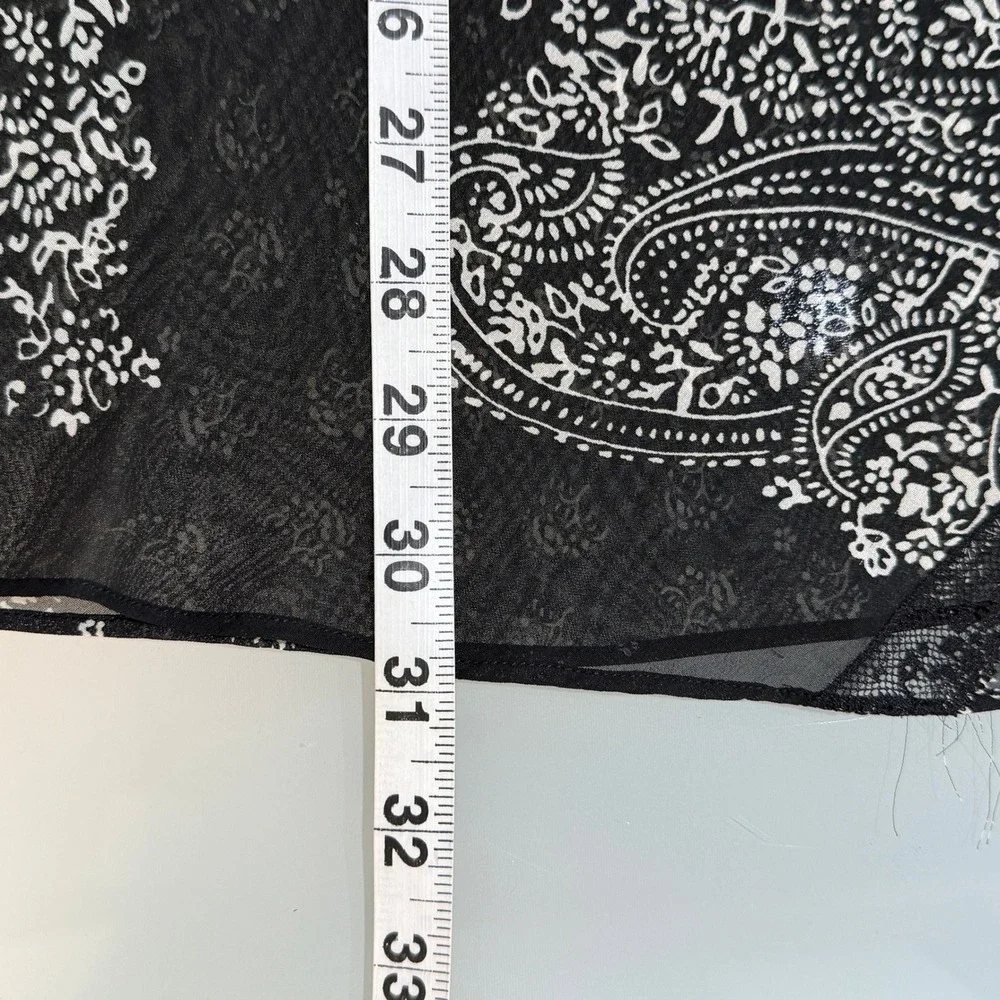 Sophia by Delicates Chemise Womens XL Black Lace Trim Sheer Lingerie Slip Dress